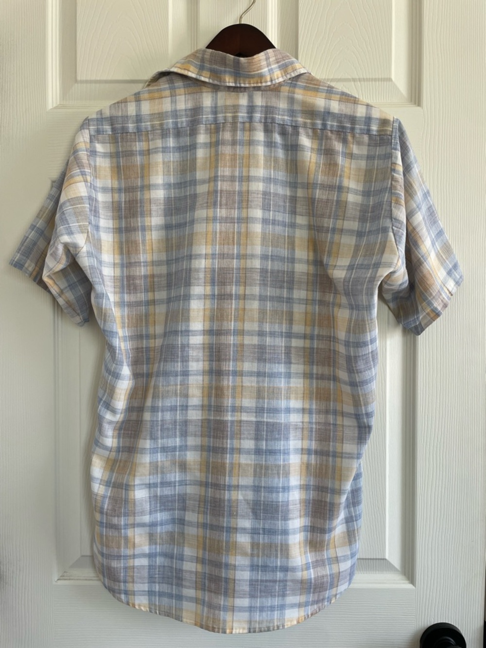 Vintage Levi’s Plaid Short Sleeve Button Down Shirt Men’s Medium Lightweight - Picture 5 of 6